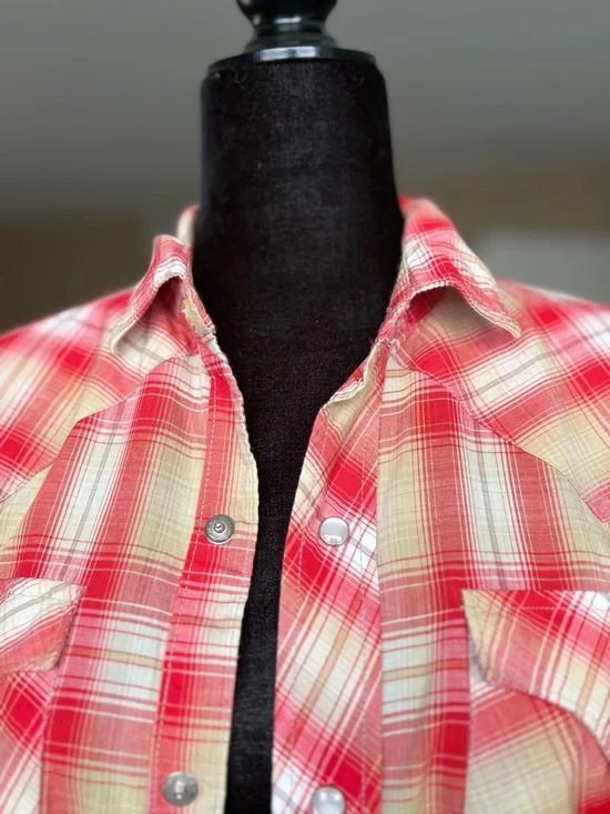 Vintage H Bar C California Ranchwear plaid button down shirt - Picture 6 of 13